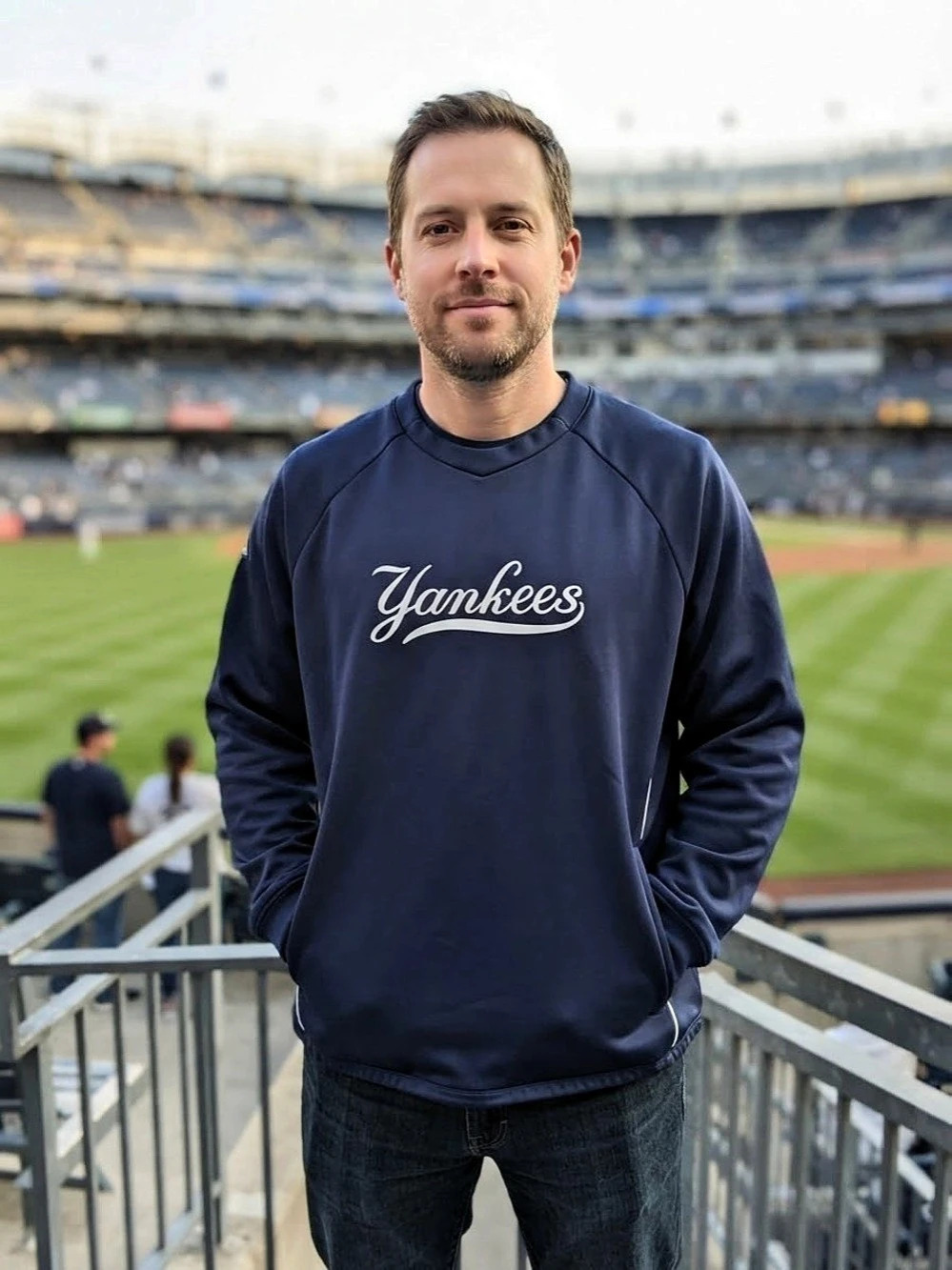 Vintage Majestic Yankees MLB Blue Jersey Size XL